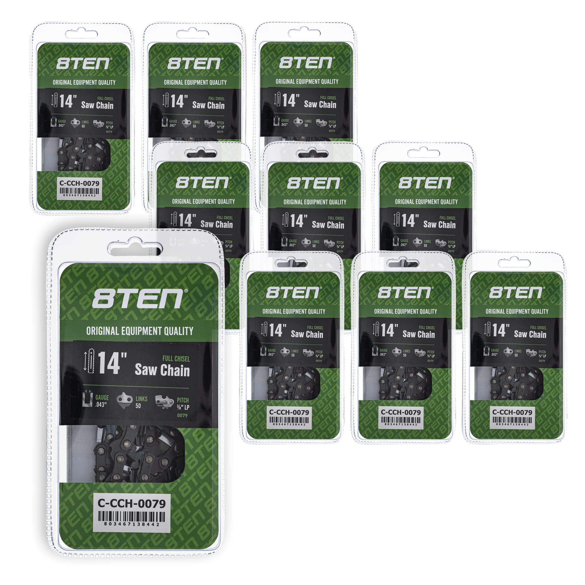 Amazon.com: 8TEN Full Chisel Chainsaw Chain 14